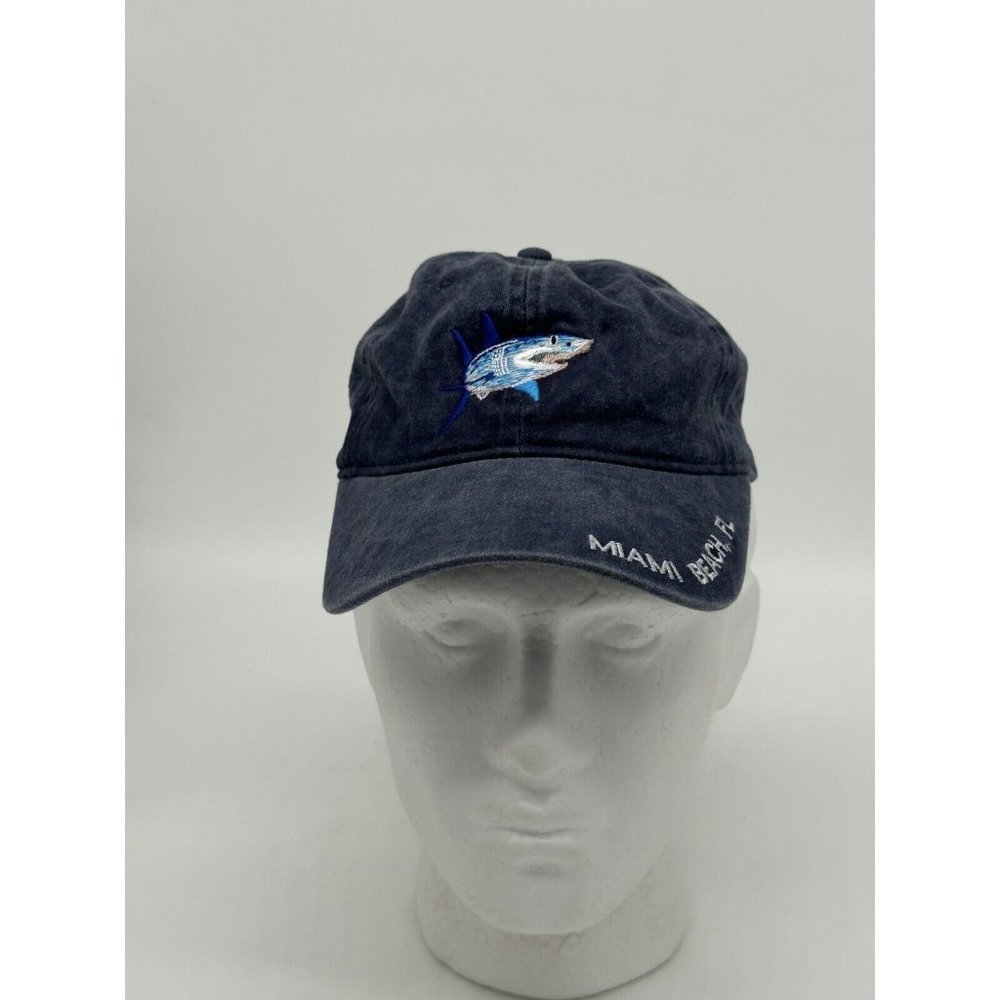 Free Style Hat Womens Adjustable Blue Miami Beach Florida Hook And Loop Golf Cap